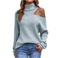 thumbnail image 2 of EGNMCR Pull à Col Rond pour Femmes, Pull Décontracté Mode pour Femmes Pull à Manches Longues Col Rond Women Sweater, 2 of 5