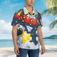 thumbnail image 5 of Daiia Astronaut And Space Hawaiian Shirt for Men Gentle Cotton Regular Short Sleeve Casual-Medium, 5 of 9