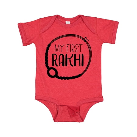 

Inktastic My 1st Rakhi Bracelet Raksha Bandhan Gift Baby Boy or Baby Girl Bodysuit