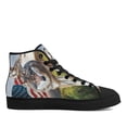 thumbnail image 2 of Wolf High Top Canvas Shoes Sneakers Black Size 11.5, 2 of 7