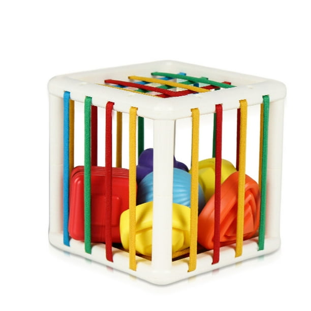 Juguetes de clasificación con forma de bebé de plástico, bloques de colores, juego suave, clasificador, papelera, artesanía educativa, regalo para niñas, cuadrado para niños, 7 piezas seitruly FN000738-01B