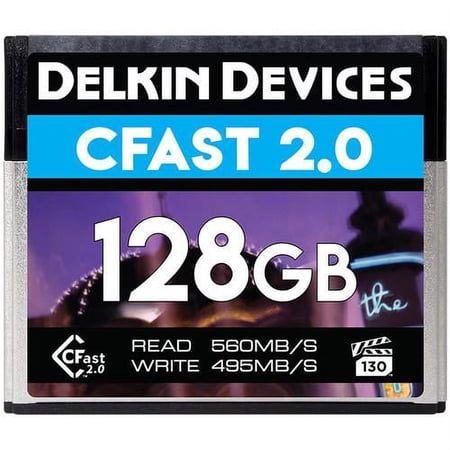 UPC: 0814373022602 | DELKIN DCFSTV128 128GB PREMIUM CFAST 2.0 MEMORY CARD