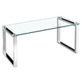 thumbnail image 3 of Gyna Large Coffee Table – Elegant Glass Top with Shiny Chrome Legs, Modern Design, 3 of 4