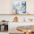 thumbnail image 6 of Coastal Beach Wall Art Painting on Canvas, Summer Starfish Nautical Shell Ocean Canvas Art Home Prints Wall Art Framed Modern Artwork for Living Room Bedroom Wall Decor 8x8in, 6 of 9