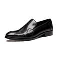 thumbnail image 1 of Santimon Chaussures Habillées Noires pour Hommes Mocassins Classiques à Enfiler Décontractés Mocassin US 10.5, 1 of 8
