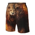 thumbnail image 4 of Pofeuu Cool Fire Lion Prin Men's Swim Trunks Quick Dry Bathing Suit Swimming Board Shorts Mesh Lining Beach Swimwear-X-Large, 4 of 6