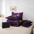 thumbnail image 5 of YST Leopard Rose Comforter Set, 7-Piece, Abstract Purple Ombre, King Size, 5 of 5