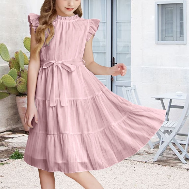 smocked dresses for girls Butterfly Kisses Pink Dress while delicate pink moonstitching details add the perfect feminine touch Ruyang Teen Girls Swing Flowy
