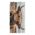 thumbnail image 3 of Ryvnso A Highland Cow Oversized Beach Towel Microfiber Bath Blankets Swimming Fitness 37" x 74", 3 of 5