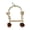 A, variant on Parrot Swing Perch,Wooden Blocks Bird Chew Toy,Beaded Arch Parrot Swing with Bells or Pine Cones,Cage Accessories for Parakeet Cockatiel Budgerigar Conure