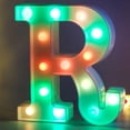 thumbnail image 2 of LED Alphabet Light Up Letter Signs - Colorful Night Lights - Party Bar Home Children's Room Lighting Letter Decorations (Colorful R), 2 of 7