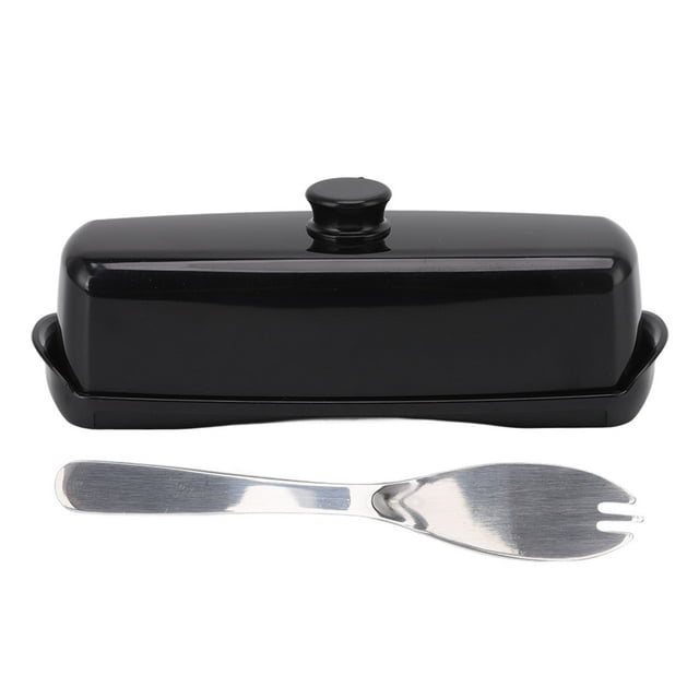 Cheese Holder, Compact Portable Plastic Butter Box For Kitchen Transparent Cover,White,Grey,Black