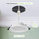 thumbnail image 3 of Juego de 10 focos LED empotrables extraplanos, foco LED empotrable para baño Ip44, 7 W, 3000 K, blanco cálido, ultrafino de 35 mm, LED integrado Ac85-265 V, 550 lm, foco LED extraplano para baño, 3 of 5