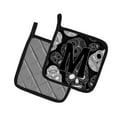 thumbnail image 2 of Carolines Treasures CJ2008-MPTHD Letter M Day of the Dead Skulls Black Pair of Pot Holders, 7.5HX7.5W, multicolor, 2 of 2
