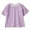 Purple, variant on AWZXDE Girls Color Block Striped Short Sleeve Crewneck Pullover Casual Blouse Girls Tops Summer Purple 4-5 Years