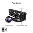 thumbnail image 3 of ASUS ROG Strix LC II 360 All-in-one AIO Liquid CPU Cooler 360mm Radiator, Intel LGA1700, 115x/2066 and AMD AM4/TR4 Support,Triple 120mm 4-pin PWM Fans, 3 of 6