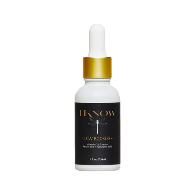 IKNOW Glow Booster+ Suero de vitamina C y E Suero de niacinamida para rostro Suero facial para suero hidratante brillante para manchas oscuras, líneas finas y arrugas (1 oz)