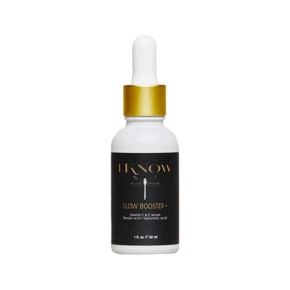 IKNOW Glow Booster+ Suero de vitamina C y E Suero de niacinamida para rostro Suero facial para suero hidratante brillante para manchas oscuras, líneas finas y arrugas (1 oz)