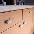 thumbnail image 4 of Zeckos White Cast Iron Whale Nautical Cabinet Drawer Pull Set of 6, 4 of 7