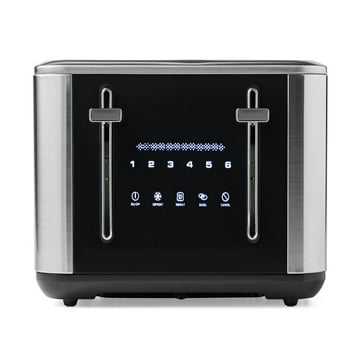 Farberware Touchscreen 4-Slice Toaster, Stainless Steel and Black