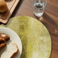 thumbnail image 3 of Yellow Round 13 Inch Placemats Set of 4, Retro Oil Painting Modern Abstract Art Aesthetics HeatResistant Non Slip Place Mats for Dining Table, Wipeable Braided Kitchen Table Mats for Housewarming, 3 of 9