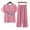 Pink, variant on BLTIBY 2 Piece Sets for Women Summer Printed Loose Short Sleeve Round Neck Shirts Wide Leg Pant Matching Set Plus Size Vacation Outfits 2025 Green XL
