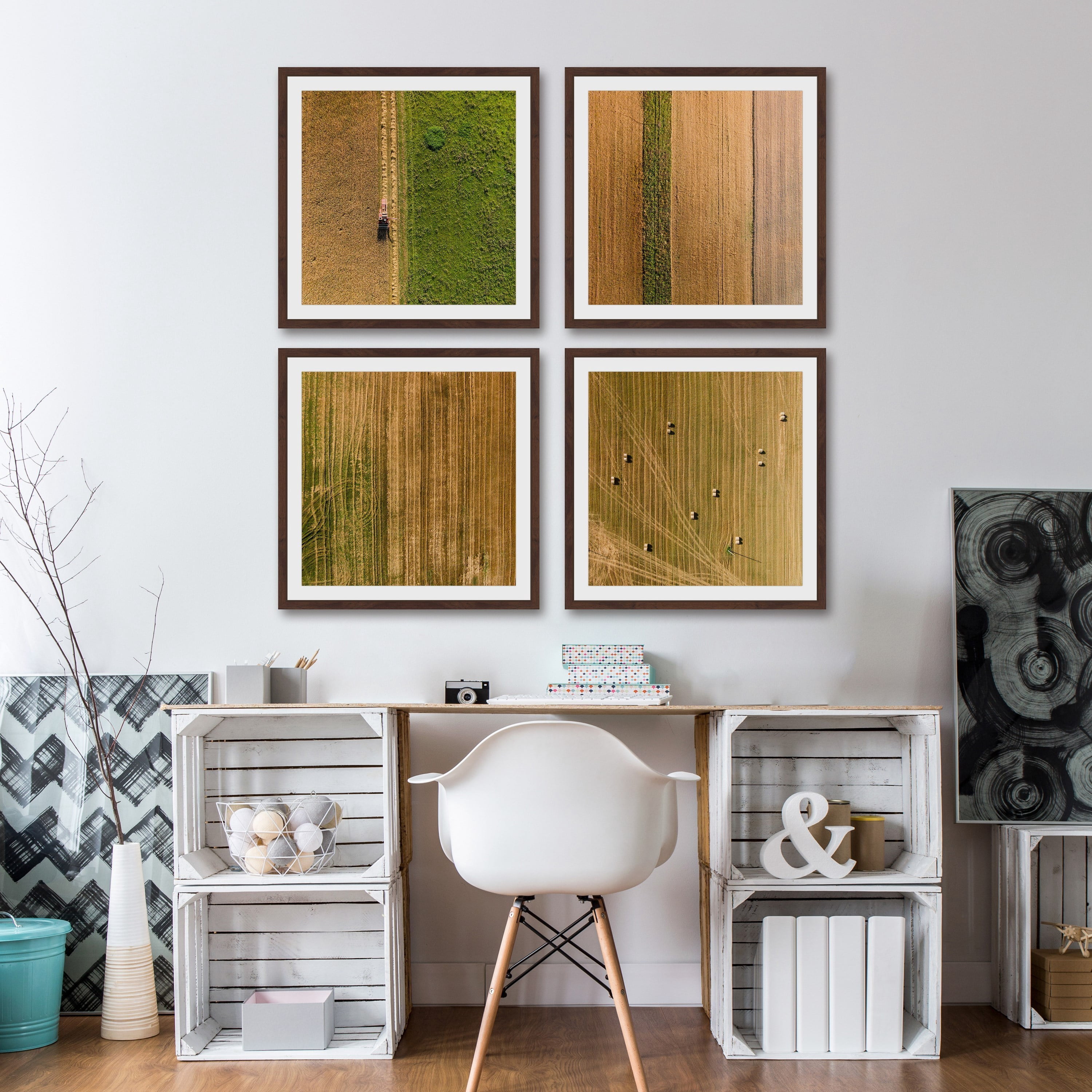 Marmont Hill Inc Farming Quadriptych - Multi