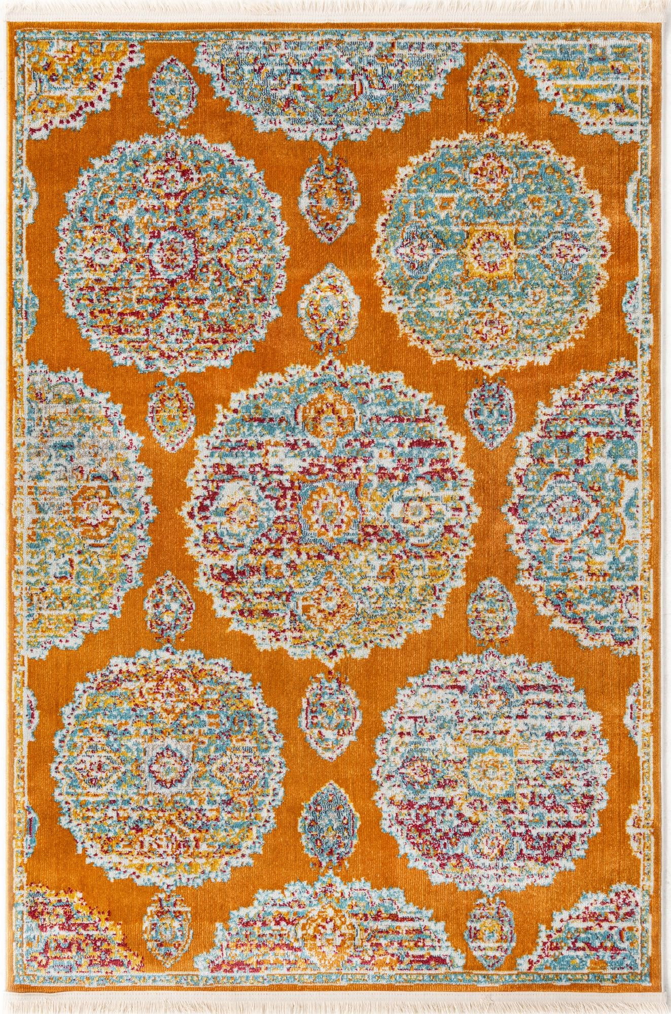 Paragon Collection Rug 4' x 6' Orange MediumPile Rug