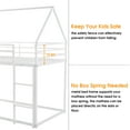 KOFUN Metal Bunk Bed Twin over Twin, House Bunk Bed with Builtin