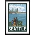 thumbnail image 2 of Art.com Seattle, Washington Skyline - Lantern Press Original Poster Art Print by Lantern Press, Black Frame Wall Art, 32" x 44", 2 of 5