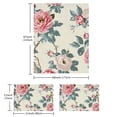 thumbnail image 4 of Pratyus Flowers Wallpaper 3-Piece Bedding Set (1 Duvet Cover + 2 Pillow Shams) Zipper Closure Single Sided Printing Peach Skin Fabric Bedroom Guest Room Decor 87x68in, 4 of 8