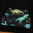 thumbnail image 6 of KIMI BEAR Little Baby Boys Pant Sets 5-6 Years Boys Fall Outfits Long Sleeve Hooded Top Dinosaur Print Pants 2pcs Fall Outfits Black, 6 of 9