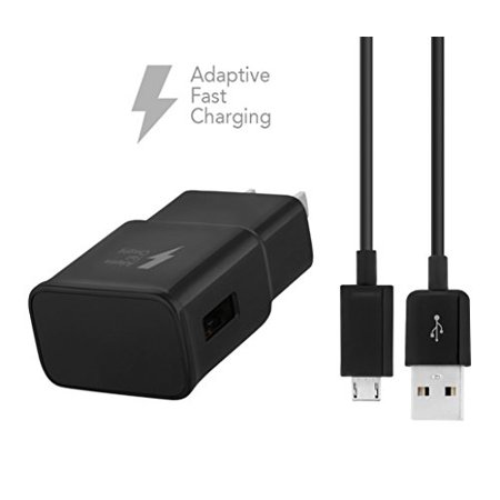 Ixir LG G Pad II 10.1 Charger Fast Micro USB 2.0 Cable Kit by TruWire - {2 Fast Wall Charger + 2 Micro Cable} True Digital Adaptive Fast Charging uses dual voltages for up to 50% faster charging!