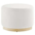 thumbnail image 2 of Modway Tilden Performance Velvet Upholstered Ottoman in Alabaster Natural, 2 of 8