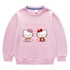 thumbnail image 3 of Hello Kitty ropa para niños estampado de dibujos animados niñas dulce cuello redondo manga larga Sudadera con capucha suéter bebé estudiante Casual Top de algodón, 3 of 5