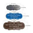thumbnail image 2 of Designer No Shoes No Shirt No Service Sign(Ivory/Dark Brown) - Medium, 2 of 6