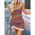 thumbnail image 6 of Women Suspender Maxi Dress Sqaure Neck Backless Sleeveless High Waist Summer Ethnic Dresses Rose Red XL, 6 of 9