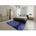 thumbnail image 4 of Ahgly Company Indoor Round Patterned Midnight Blue Area Rugs, 6' Round, 4 of 6