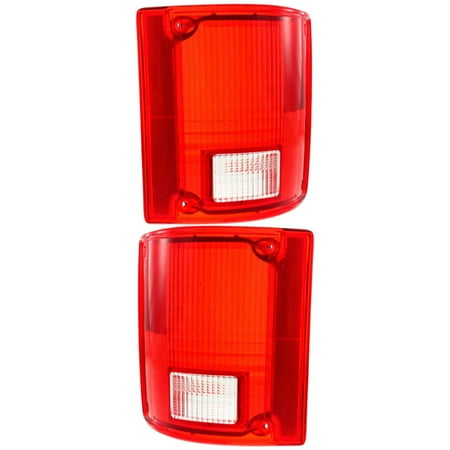 New Pair of Halogen Tail Light Lens Compatible With Chevrolet C20 Suburban Scottsdale 4.8L 1975 1976 1977 1978 1979 1980 1982 1984 1985 1986 By part number GM2809111 GM2808111 5965776 5965775