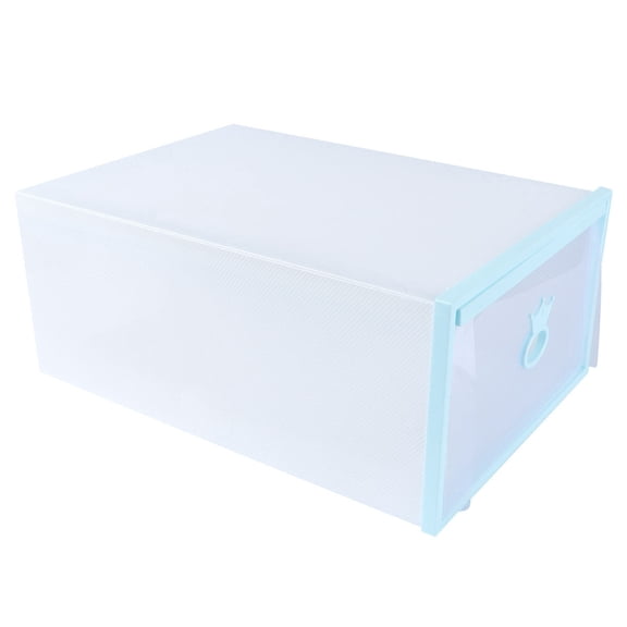 Stackable Clear Plastic Shoe Storage Boxes Organizer Bins for Shoes, Boots, Cabinet, and Suitcase Storage
