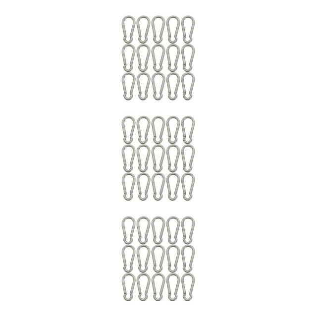 Guardoinrt 1/2/3/5 15X Crochet de Randonnée Escalade Mousqueton Boucle de Sécurité Pratique Polyvalent Antirouille Fermeté Solidité Pièce de Remplacement en Fer 6*60mm 3 Pcs