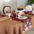 thumbnail image 6 of Table Runner 60 Inches Long for Kitchen Dining, Plaid Snowman, Dresser Scarf Farmhouse, Dining Table Decorations for Wedding/Parties, Christmas Buffalo Red Black Snowflake 13 x 60 In, 6 of 9