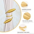 thumbnail image 3 of 4 Pack DIY Twist Curtain Tiebacks Creative Decorative Crystal Drape Tie Backs European Style Random Modelling Curtain Holdbacks for Home & Office Window Blackout & Sheer Drapery (Gold), 3 of 8