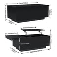 thumbnail image 4 of Hommpa LED Coffee Table with Charging Station Black Lift Top Coffee Table with Storage and Hidden Compartment High Gloss, 4 of 12