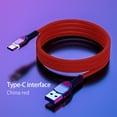 thumbnail image 4 of Câble de Charge Rapide Type C 5A, Nylon Tressé, Lumière LED, Sortie 3.1A, USB2.0, Durable, 4 of 6