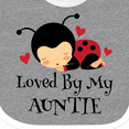 thumbnail image 4 of Inktastic Loved by My Auntie Ladybug Boys or Girls Baby Bib, 4 of 4