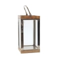 thumbnail image 3 of Sagebrook Home Metal /Wood 14" Lantern, Silver, Square, Wood, Transitional, 8"L X 8"W X 14"H, Solid Color, 3 of 3
