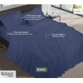 thumbnail image 6 of ROYALE LINENS 100% Organic Cotton King Sheet Set - 16" Deep Pocket Bed Sheets - Eco Friendly Navy Bed Sheets - Sábanas King - 1 Flat, 1 Fitted & 2 Pillowcases - Navy Sheet Set - Cotton Bedding Sets, 6 of 9