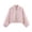Pink -AB02, variant on Women’s Cropped Jacket Long Sleeves Zip Up Trendy Casual Streetwear Polka Dot Outerwear with Pockets Cardigan 2026 Red L