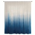 thumbnail image 2 of Blue Ombre Stripe Sheer Curtains 54 Inches Long, Abstract Art Modern Gradient Beige Light Filering Curtains, Breathable Simi Curtain Privacy Drapes for Kitchen Bathroom Small Window Treatment, 2 of 9